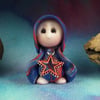 Spring Sale ... Tiny Stargazer Gnome 'Cleo' with star OOAK Sculpt 