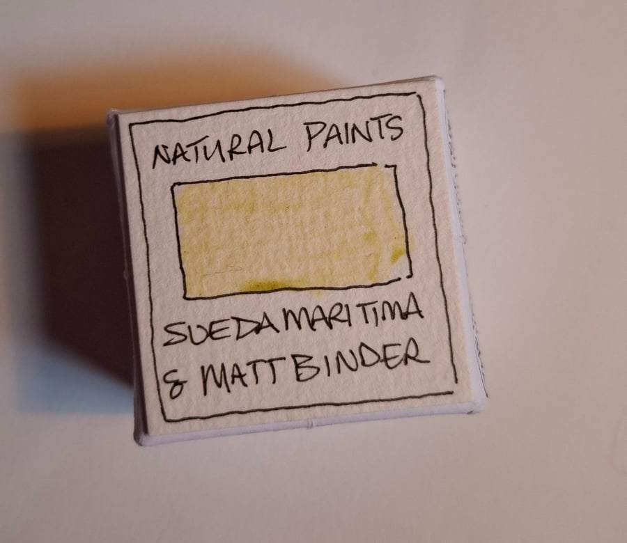 Pot of Hand Made Natural Watercolour Paint. Sueda Maritima