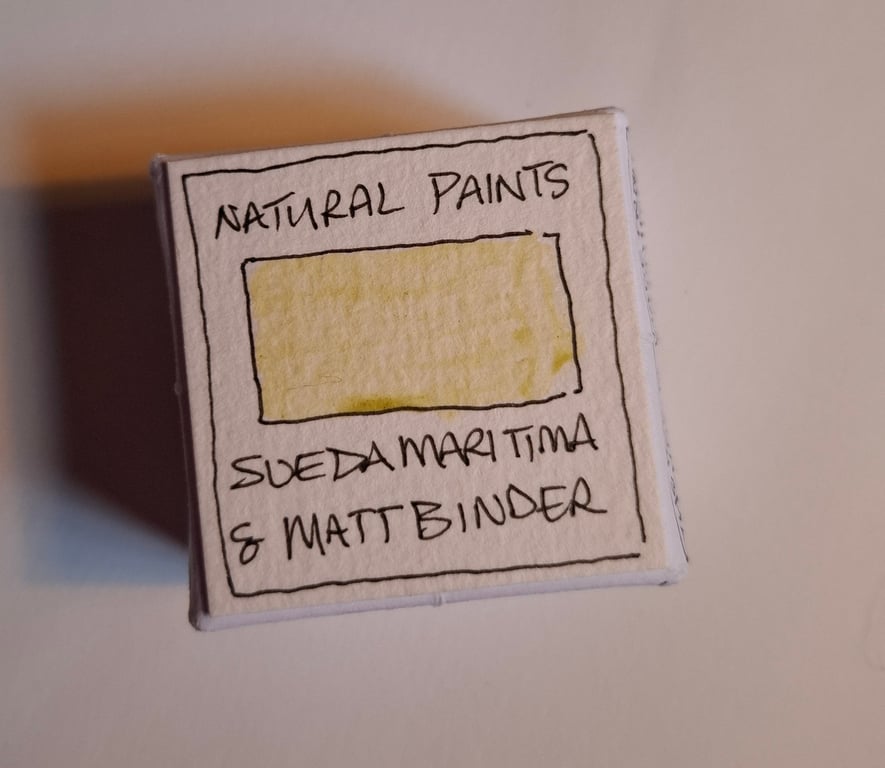 Pot of Hand Made Natural Watercolour Paint. Sueda Maritima