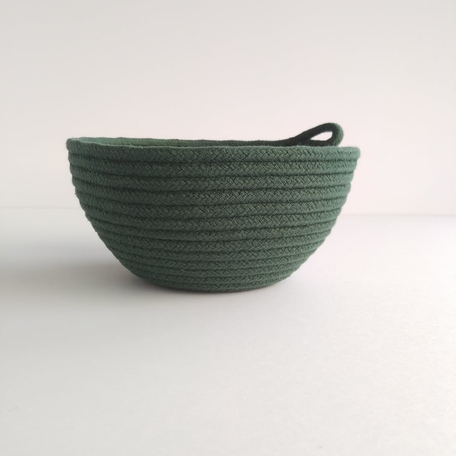 Brook Bowl - a dark green coloured  rope bowl