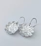 Silver Poppy Seed Head Earring - Botanical Silver Earrings - Handmade in UK - Image 2