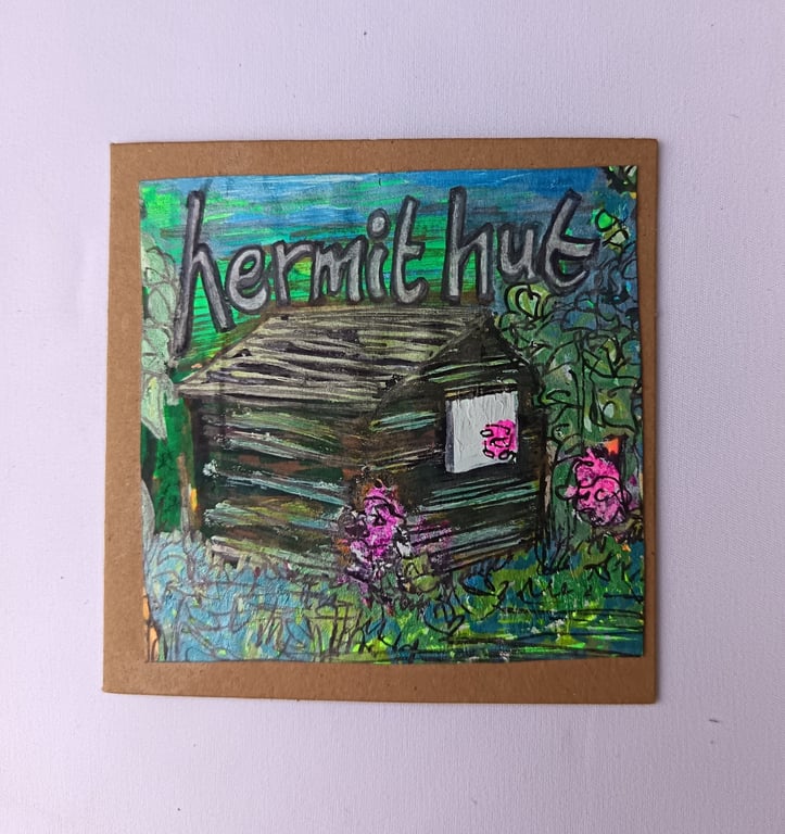 Hermit in a hut card