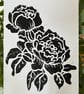 Peony Lino Print Greetings Card - Image 2