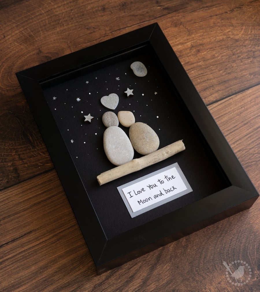 Love you to the moon and back framed gift.