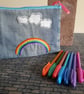 Rainbow Zippered Pouches - Circles - Image 1