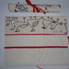 Knitting Needle Roll In Chicken Print Cotton  with 3 Pairs Bamboo Needles.