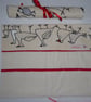 Knitting Needle Roll In Chicken Print Cotton  with 3 Pairs Bamboo Needles.