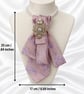 Vintage Rose Pearl Upcycled Necktie Statement Necklace - Image 2