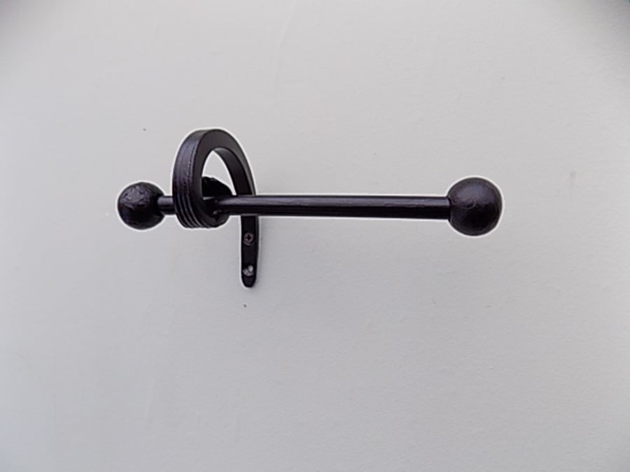 Toilet Roll Holder.....................Wrought Iro (Forge Steel)FREE Fitting Kit