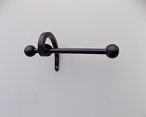 Toilet Roll Holder.....................Wrought Iro (Forge Steel)FREE Fitting Kit