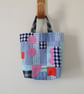 Irish Linen Patchwork Bag, Small Project Bag