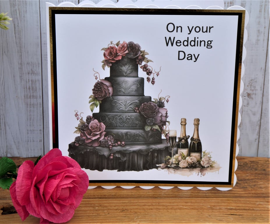 C4750  Gothic Wedding Card