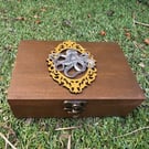 Handmade Octopus Kraken & Sea Life Wooden Jewellery Box