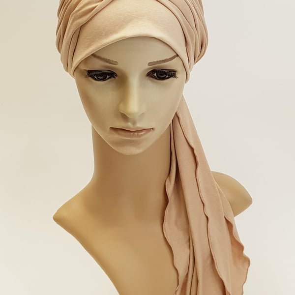 Asian style head wear for women chemo turban viscose jersey headscarf