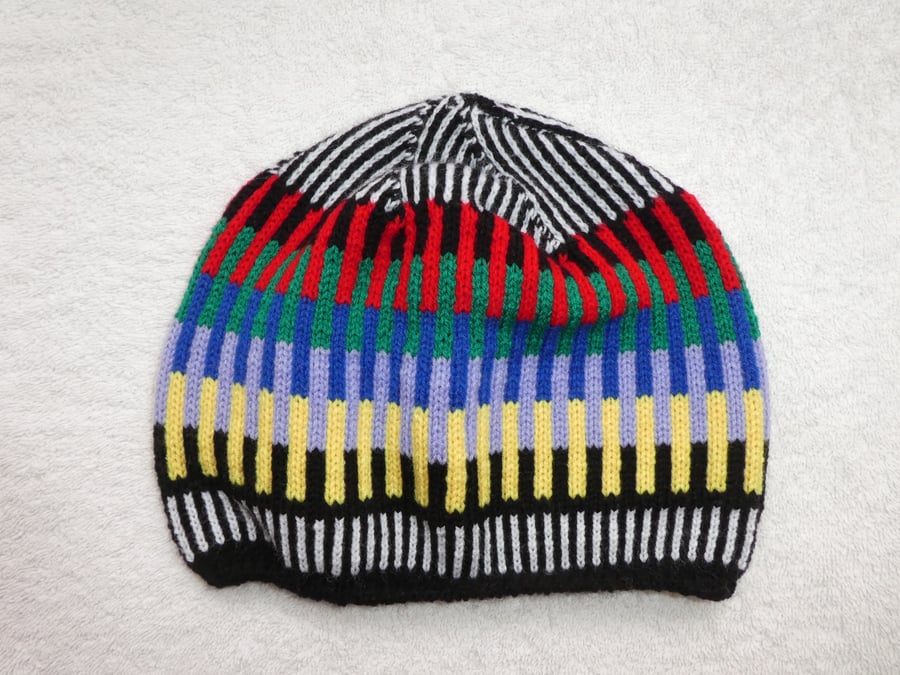 Beanie Style Hat in Multicolours. No 2.