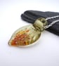 lampwork glass autumn leaf pendant necklace - Image 2