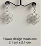 Sterling Silver Flower Chainmaille Earrings - Image 4