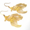 Raw Brass Siamese Fish Earrings...