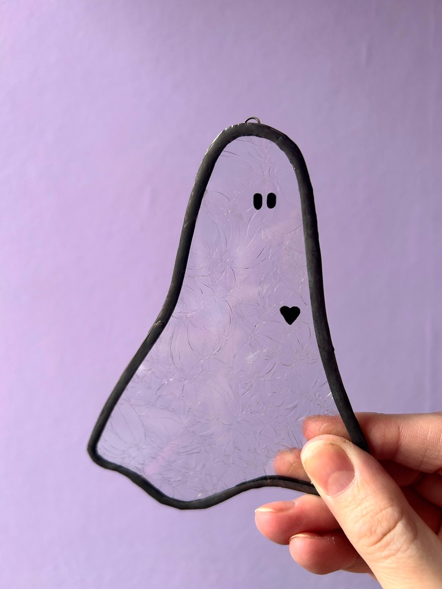 Adopt a Stained Glass Ghost - Ice Heart 