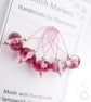 Lampwork Stitch Markers - Stained Glass Pinks - Image 4