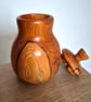 Beautiful unique yew wood trinket (keepsake) pot - Image 1