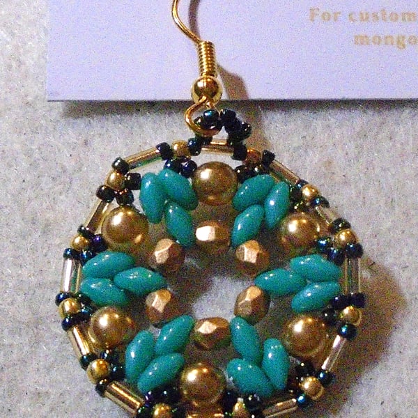 1920s-style bead earrings (customisable)