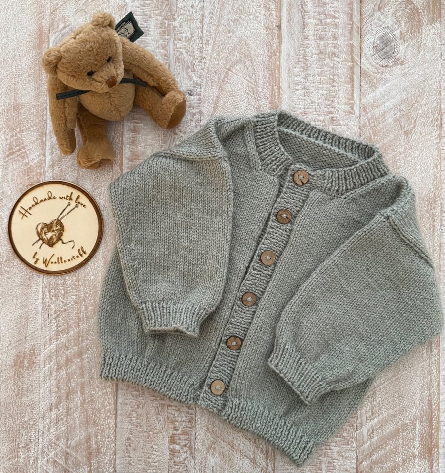 Made To Order Handknitted 'Brownie' DK Cardigan 6 sizes. Any colour. 