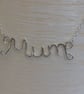 Sterling Silver 'Mum' Pendant Necklace - Image 2