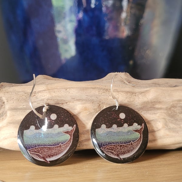 Whale Moon Earrings