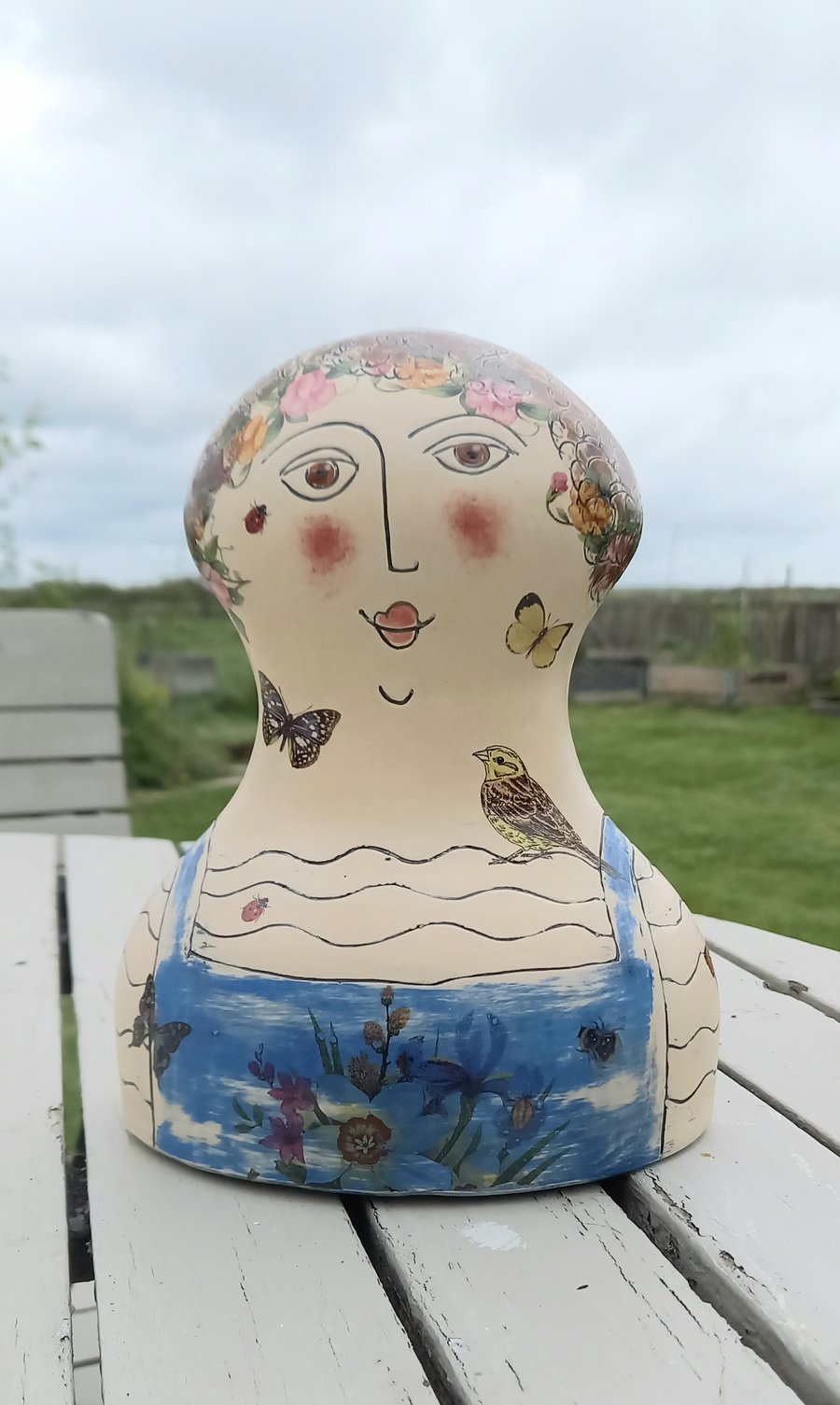 Figurative ceramic vase 
