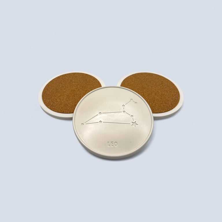 Leo Star Sign Drinks Coaster - Sign of the Zodiac Birthday Gift