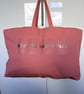 Rose Pink Oversized Tote with Navy Essentials Pouch for Coastal Adventures   - Image 4