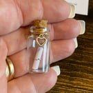 Tiny Message in a Bottle Love Note Pop The Question Relationship Gift 