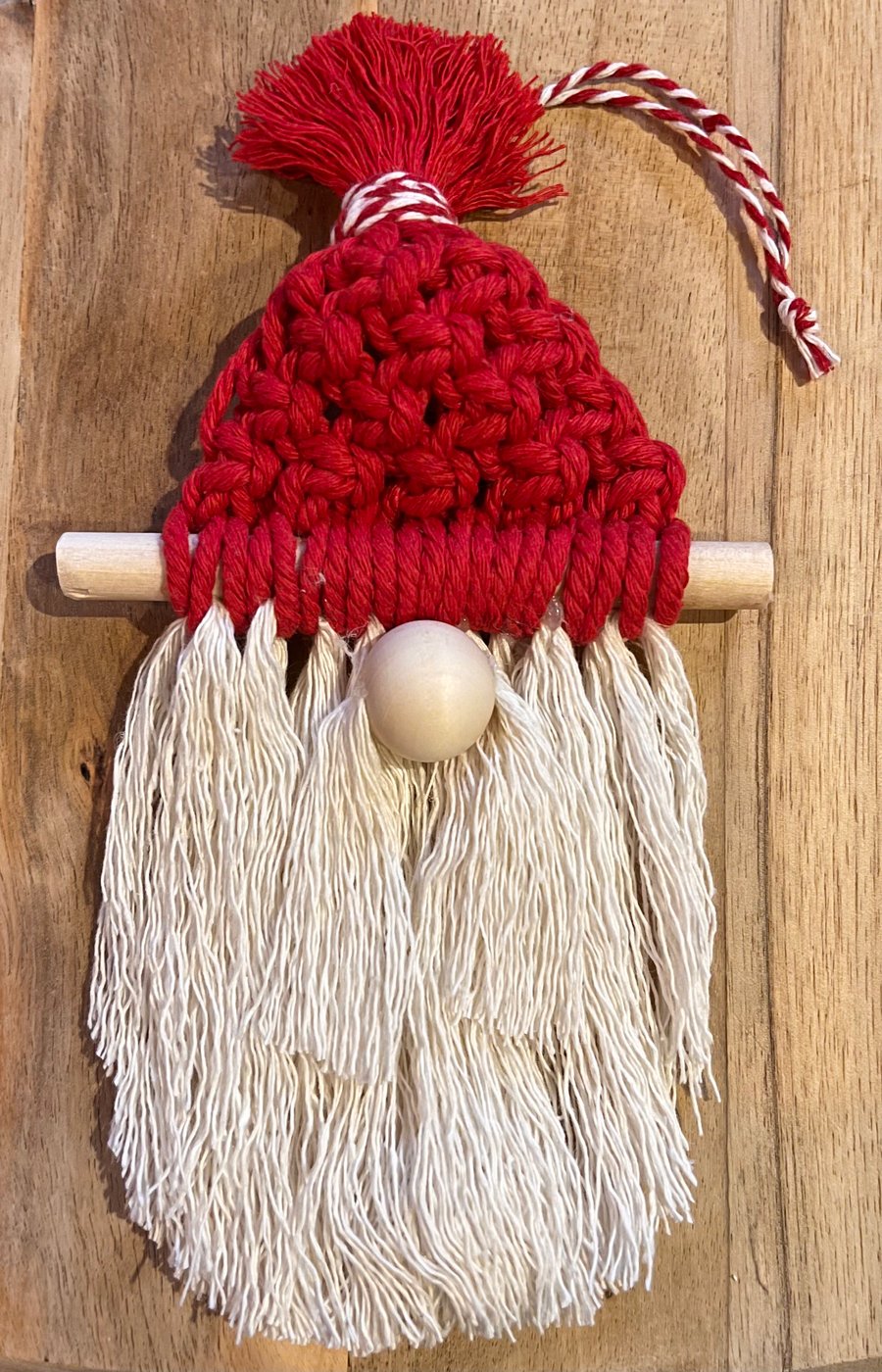 Macrame Santa tree decoration, Happily Handmade