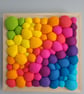 Bright Rainbow Wall Art -  Diagonal Abstract Tactile felt Blobs - Image 2