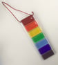 Fused glass rainbow suncatcher hanging decoration