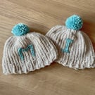 Super soft, hand knitted baby hat 