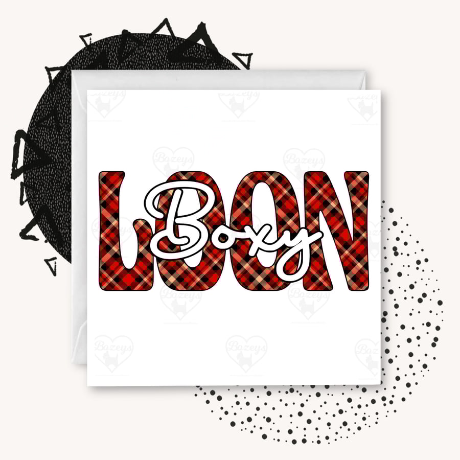 Boxy Loon - Bucksburn - Tartan Doric Greetings Card