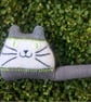 Grey hand knitted kitten decoration  - Image 5