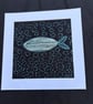 Hand embroidered fish in the sea. - Image 3