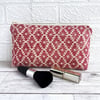 Make up Bag, Cosmetic Bag with Abstract Lattice Pattern