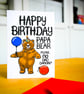 Funny Dad Birthday Card, Happy Birthday Papa Bear Please No Dad Dancing! - Image 2