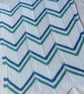 Blue and green waves, hand knitted baby blanket. - Image 3