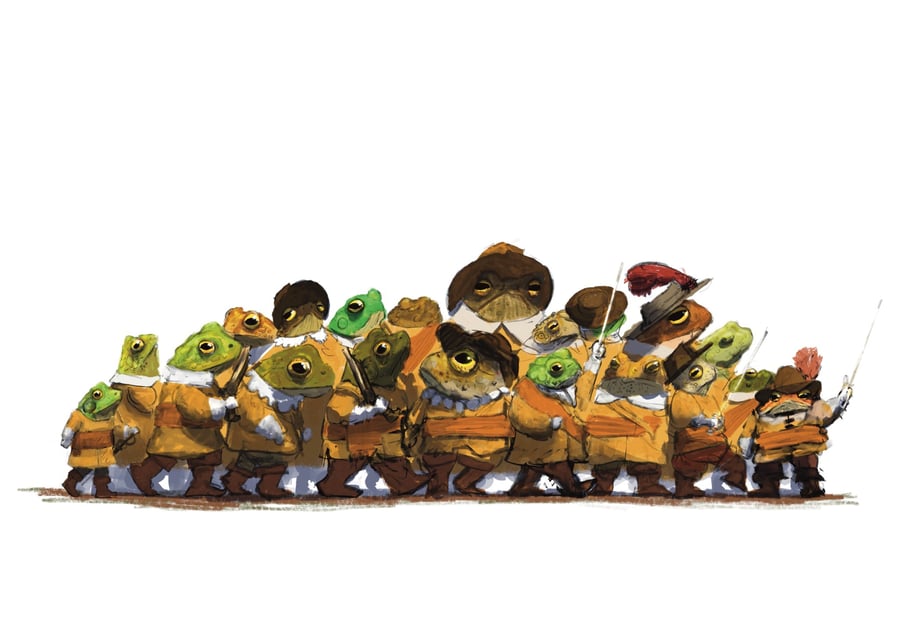 Marching Frogs - A5 Print Landscape