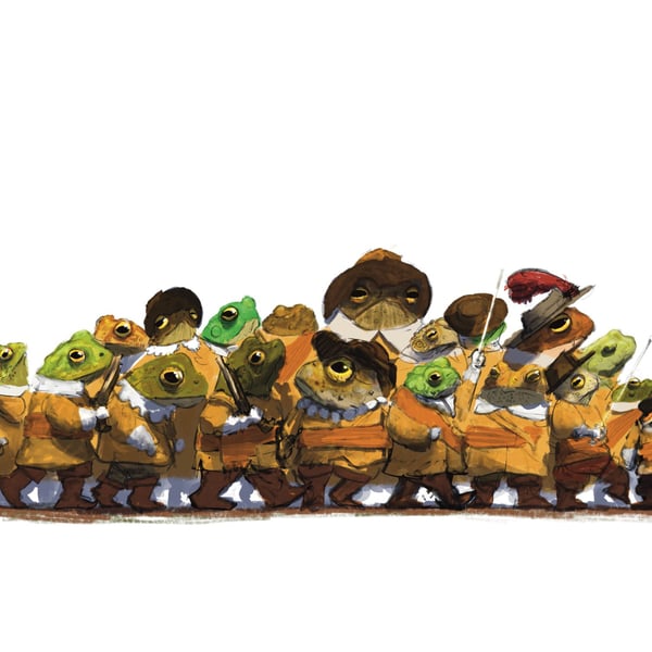 Marching Frogs - A5 Print Landscape
