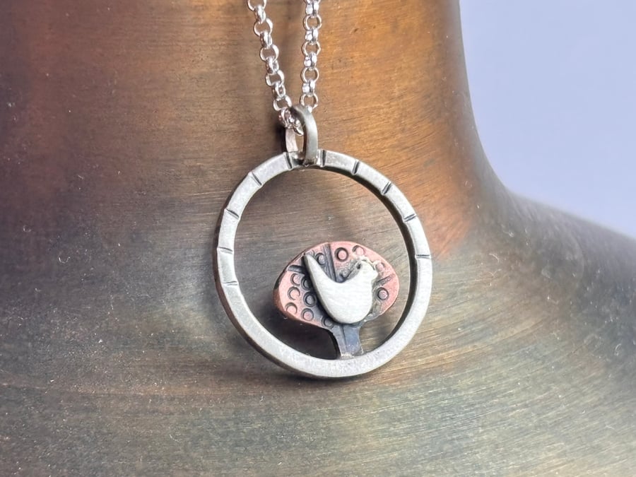 Woodland walk pendant - small circle