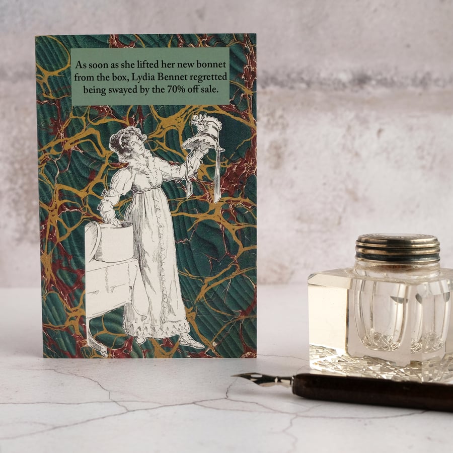Pride & Prejudice sale shopping humour card