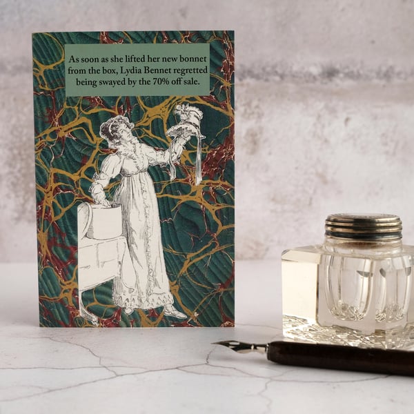 Pride & Prejudice sale shopping humour card