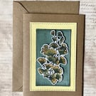 Handmade Ginkgo Leaf Greeting Card 