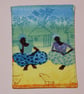 Needle case - traditional African ladies and village - Image 2